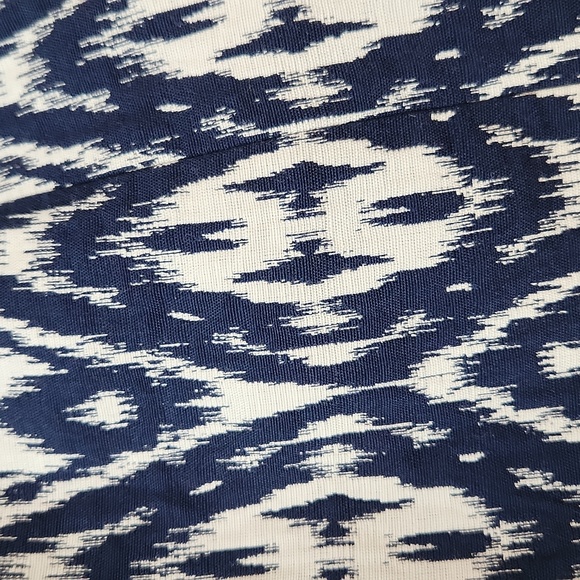 Banana Republic Ikat navy and white strapless dress NWOT - Picture 4 of 15
